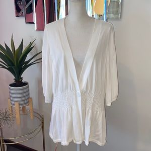 Lane Bryant white cardigan